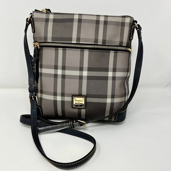 Dooney & Bourke Crossbody Graham Gray Plaid - Picture 3 of 11